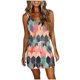 thumbnail image 1 of ICHUANYI Clearance Women'sCasual V Neck Sleeveless Dresses Stripe Splicing Sling Belt Mini Dress(Pink, XL) Ichuanyi Ichuanyi, 1 of 6