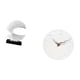 thumbnail image 5 of Adorno de reloj de , figura abstracta de resina, escultura artística silenciosa, regalo decorativo para dormitorio, sala de estar, cocina, oficina, 5 of 8