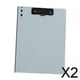thumbnail image 1 of 2x Portapapeles Carpeta con Abrazadera Papel Suelto Carta Reutilizable Carpeta de Archivos Portátil A4, Carpeta de Archivos para Ensayos, Tareas, 2 piezas, 1 of 8