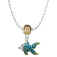 thumbnail image 1 of Delight Jewelry Silvertone Blue Tropical Fish with Yellow Fins Mia Monkey Charm Necklace, 1 of 4
