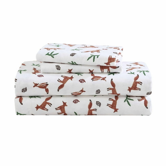 Eddie Bauer- Twin Xl Sheet Set, Cotton Flannel Bedding Set, Brushed For Extra Softness, Cozy Home D
