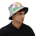 thumbnail image 6 of Bucket Hat for Men Women, Colorful Cute Chameleons Breathable Sun Hat Summer Beach Hats, Fun Womens Mens Bucket Hat for Travel Outdoor Vacation Fishing Hiking Sports, 6 of 6