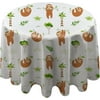 Coolnut Round Tablecloth Sloths and Tree Modern Table Cover for Home Decoration Washable Table Cloth for Dinner Picnic 60in