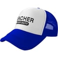 thumbnail image 1 of Teacher Off Duty Polyester Mesh Hat Two Tone Trucker Summer Mesh Cap Outdoor, 1 of 9