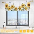 thumbnail image 5 of Dznils Sunflower Printed Window Curtain Valance Rod Pocket, Yellow, 54" x 18", 2 Pack, 5 of 10