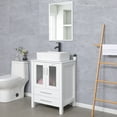 thumbnail image 2 of Eclife 24" Freestanding Sinlge Bathroom Vanity With Ceramic Vessel Sink, Faucet, Drain, 2 of 8