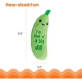 thumbnail image 5 of Crunchy Pickle-Shaped Cat Toy with Catnip & Dental Mesh - Plush Crinkle Kicker for Teeth Cleaning & Play, Green, 5 of 9