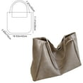 thumbnail image 3 of Large Capacity Ladies Tote Bag - Soft Leather Shoulder Purse for Work, Travel, and Everyday, Retro Bucket Design, 3 of 9