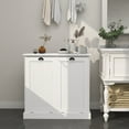 thumbnail image 5 of Aukfa Double Tilt Out Laundry Hamper Cabinet,Bathroom Laundry Cabinet with Basket,White, 5 of 7