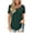 Dark Green, variant on VERABENDI Women's Plus Size Tunic Tops Short Sleeve Casual Lace Pleated Shirts Summer Blouses,M-4XL