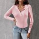 thumbnail image 4 of Suéter térmico de manga larga Gibobby color sólido para mujer cuello con fondo Rosa S, 4 of 5