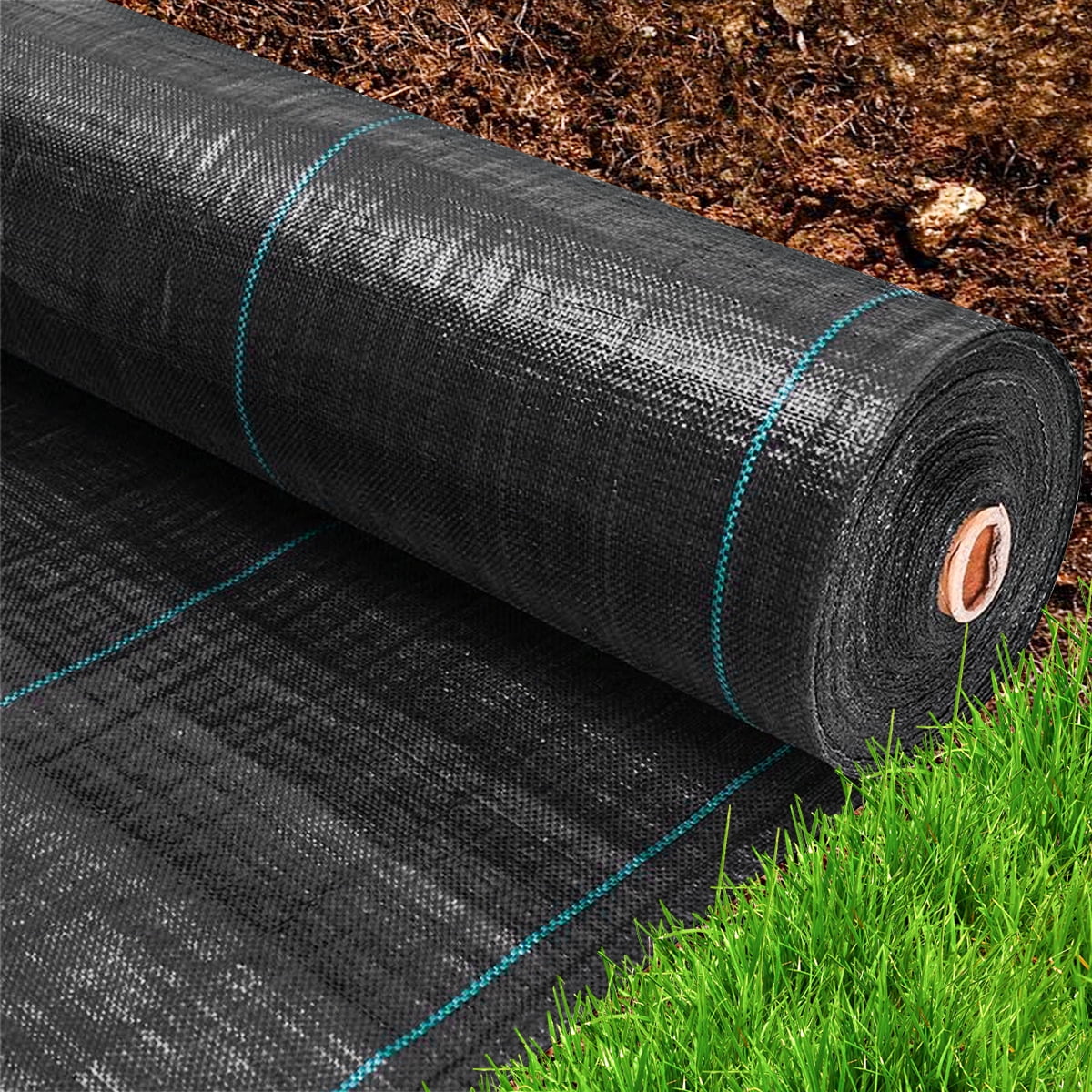 Garfans 3x98ft Weed Barrier Fabric Landscape Weed Blocker Heavy Duty 