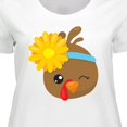 thumbnail image 4 of Inktastic Thanksgiving Turkey, Brown Turkey, Sunflower Women's Plus Size T-Shirt, 4 of 5
