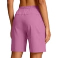 thumbnail image 5 of Yievot Athletic Shorts for Women Drawstring Elastic Waist Quick Dry Workout Gym Shorts with Zipper Pockets, 5 of 7