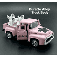 thumbnail image 6 of MInHoues 4.9 Inch Halloween Pink Vintage Metal Truck with 3 Mini Ghosts Ornament，Farmhouse Halloween Centerpieces for Table Home Mantel Pumpkin Tiered Tray Decor Party Gift, 6 of 8