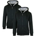 thumbnail image 1 of Men's Sherpa-Lined Zip-Up Fleece Hoodies (2-Pack), 1 of 2