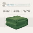 thumbnail image 2 of Elegant Comfort Luxury Velvety Feel Blanket, All-Season Lightweight Blanket, Ultra Plush, Soft, Cozy-Fuzzy Flannel Fleece for Couch, Sofa, Bed, Travel, Solid Design, Twin/Twin XL, Green, 2 of 5