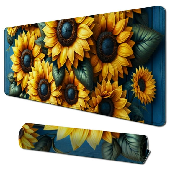 Keyboard Wrist Rest and Desk Mats with Support - Desk Pad Wrist Rests for Keyboard and Mouse Large Mouse Pad Set XXL Mousepad Computer Mats for Desktop Women
