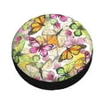 thumbnail image 3 of Bingfone Butterflies2 Spare Tire Cover Weatherproof Universal Wheel Protectors For Rv Camper Travel Trailer Suv Truck-16 Inch, 3 of 9
