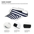 thumbnail image 3 of Balery Navy Blue And White Stripes Gorra deportiva con visera ajustable para mujer y hombre (talla única), 3 of 7