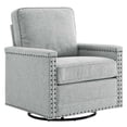 thumbnail image 2 of Modway Ashton Upholstered Fabric Swivel Chair in Light Gray, 2 of 7