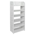 thumbnail image 6 of Ktaxon 6 Tier Decorative Carved Shoe Rack Shoe Shelf Closet Storage Organizer Shoe Space Saving for Entryway Bedroom Living Room, White Finish, 6 of 9