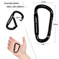 thumbnail image 2 of Mosquetón Oupeng Sky Heavy Duty Iron, 363 kg, negro, 6 unidades, 2 of 7