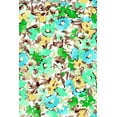 thumbnail image 3 of Challis Rayon Printed Liberty Woven Fabric, Soft Floral Summer Dress Craft (PUMPKIN/POOL/GREEN, ByYard), 3 of 3