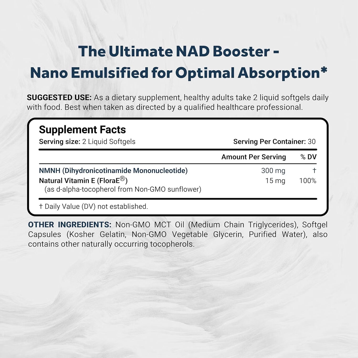 Naturalis N-MNH  300mg May Better than NAD+ and  Enhance NAD+ Levels & Support  - 60 Softgels