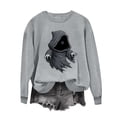 thumbnail image 2 of Halloween Fleece Lined Sweatshirts For Women Fall Crewneck Long Sleeve Ghost Printed Casual Pullover Tops S-XXL, 2 of 6
