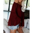 thumbnail image 2 of Sherrylily Womens Off The Shoulder Long Bell Sleeve Flared Casual Loose Tops, 2 of 4
