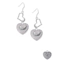 thumbnail image 2 of Delight Jewelry Silvertone Faith Rocks on AB Crystal Heart Open Heart French Earrings, 2 of 4