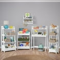 thumbnail image 4 of Kids 4-Tier 24in Ladder Shelf with Toy Organizer and 2pc Gray Bins, 4 of 8