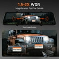 thumbnail image 3 of WolfBox 12" Rear View Mirror Dash Cam, 4K Mirror Dash Cam Front and 2.5K Rear Camera, Rearview Dash Camera for Car with WDR, Night Vision, Free 64GB Card & GPS, 3 of 15