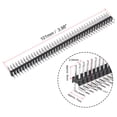 thumbnail image 2 of Uxcell Right Angle Header Pin 80P 2 Row 2.54mm Pitch Silver Tone Pin for PCB 4 Pack, 2 of 3