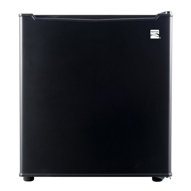 Kenmore 1.7 Cu.Ft Mini Fridge with Freezer, Compact Refrigerator, Single Door, Energy Star, Reversible Door, Black