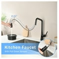 thumbnail image 4 of Matte Black Kitchen Faucet, 3 Function Pull Down Sprayer, Single Handle, 4 of 9