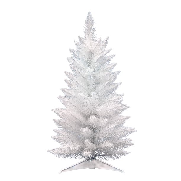 Vickerman Unlit 2.5' Sparkle White Spruce Pencil Pine Artificial