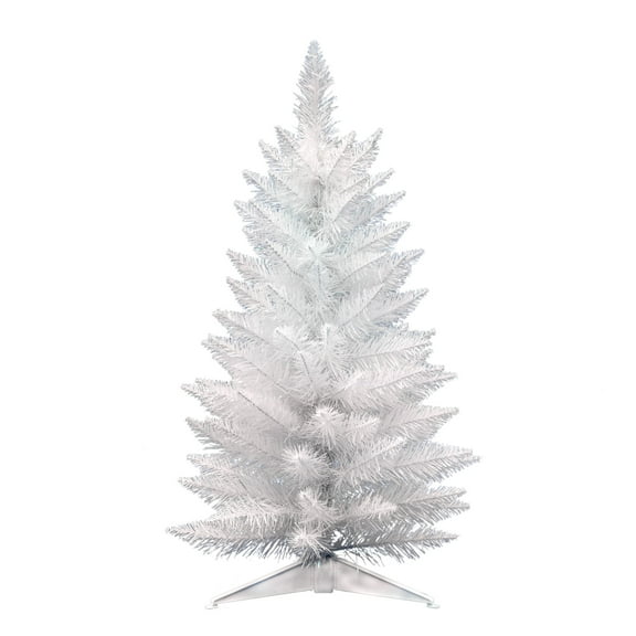 Vickerman 30" Sparkle White Spruce Pencil Artificial Christmas Tree, Unlit