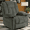 Dark Grey, variant on Swivel Rocker Recliner Chair for Adults with Heat and Massage, Rocking Recliner Single Sofa Seat with Cup Holders