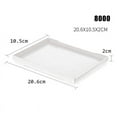 thumbnail image 1 of CNKOO Serving Tray Rectangular Plastic Tray Food Serving Trays for Restaurant Home Hotel Trays Durable(White 8000), 1 of 2