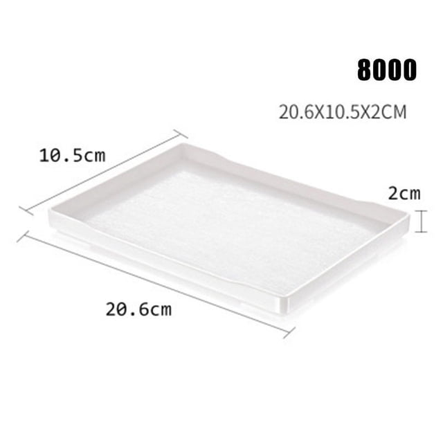 CNKOO Serving Tray Rectangular Plastic Tray Food Serving Trays for Restaurant Home Hotel Trays Durable(White 8000)