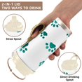 thumbnail image 4 of 500ml Double-Wall Vacuum Insulated Tumblers Stainless Steel Coffee Tumbler with Ceramic Coating Teal Dog Paw Prints, 4 of 8
