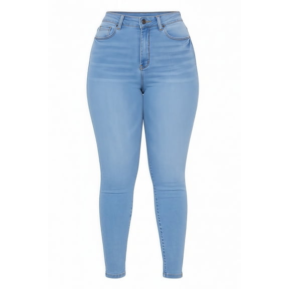 WBLTRVE Women’s Plus Size High-Waisted Stretch Skinny Jeans