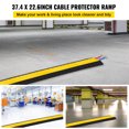 thumbnail image 3 of VEVOR 2-Channel Cable Protector Ramp, 37.4" Rubber with Black & Yellow, 3 of 9