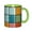 Green, variant on Blue Green Square Ceramic Pattern Coffee Mug Fun Custom Ceramic Mugs 11oz Green