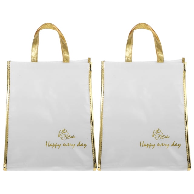 Miangastore Sac de Livraison de Nourriture Isolé Blanc avec Conception Pliable pour Rangement Facile à Nettoyer et à Ranger 2 Pcs