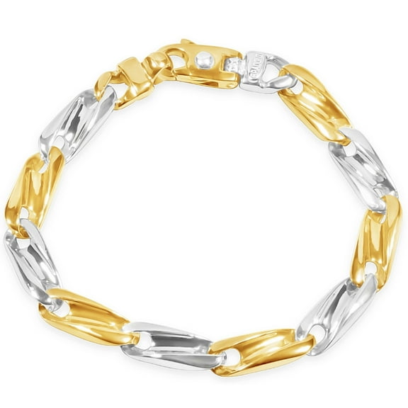Pompeii Men's Link 14k Gold (36gram) or Platinum (59gram) 8.5mm Bracelet 8.5" (,)