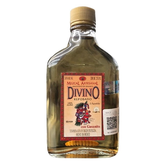 Paquete de 3 Mezcal Divino Reposado C/Gusano 250 ml Divino Paquete de 3