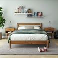 thumbnail image 2 of Camaflexi Mid-Century Full Size Platform Bed - Castanho Finish, 2 of 7